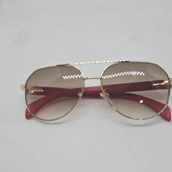 Porta Romana Gold Frame Sunglasses with Red Arms PORTA ROMANA SUNGLASSES and frames MOD.1516 sun gold wood  main image 2